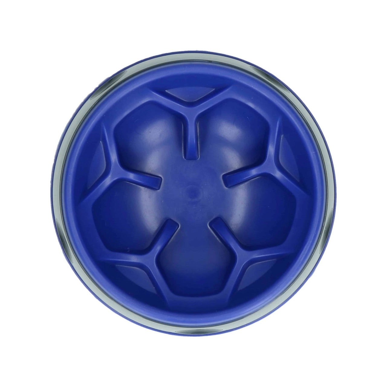 Anti Gobble Food Bowl Eat Slow Live Longer Amaze Flower Blue
