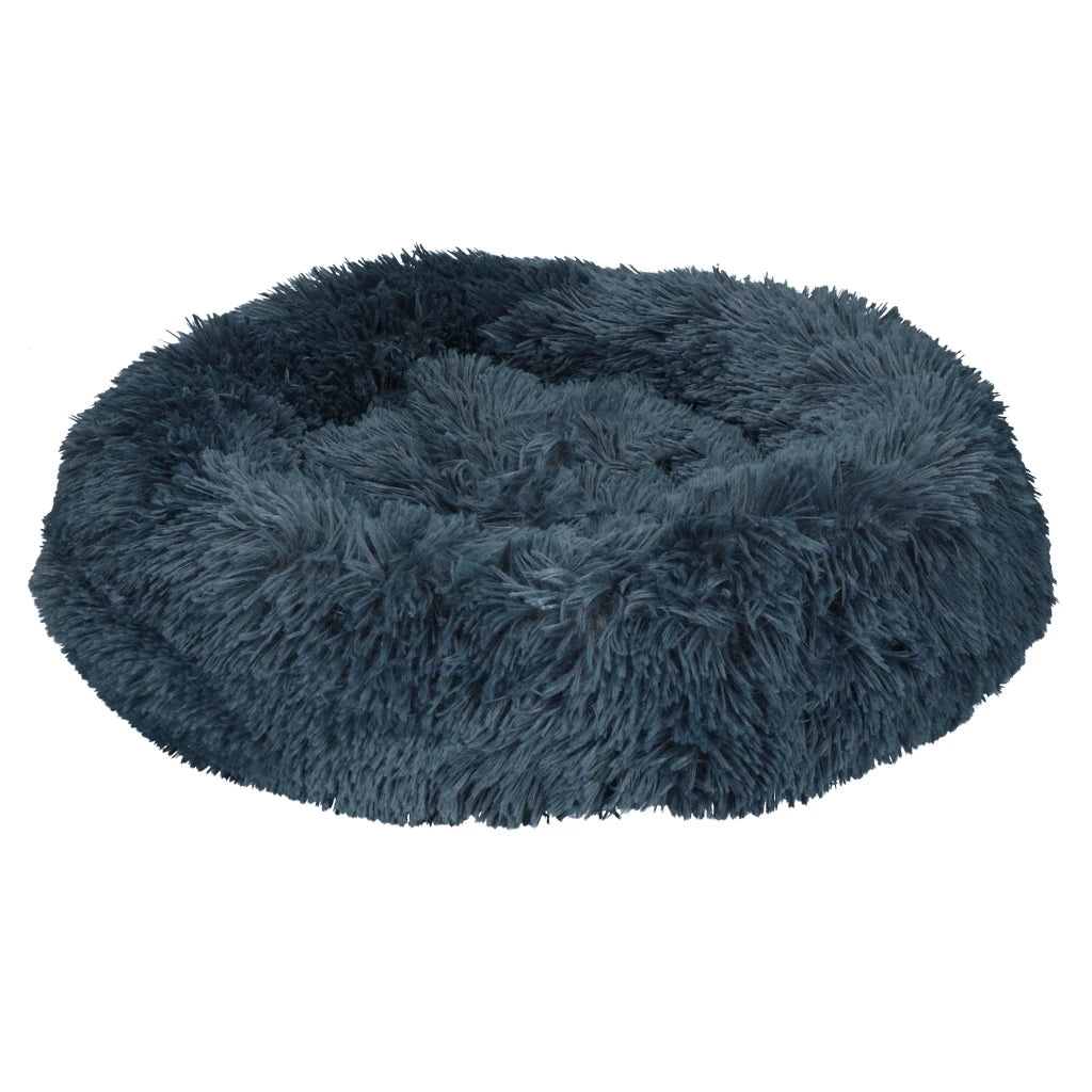 Let's Sleep Donut Hondenmand Donkergrijs L – Fluffy & Comfort