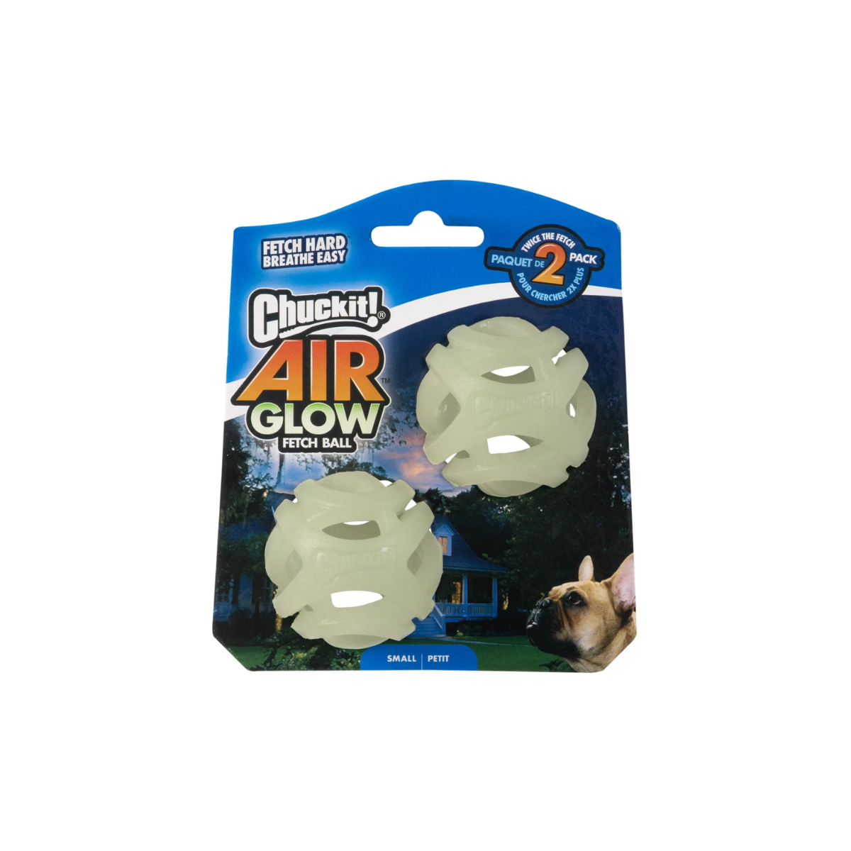 Chuckit Max Glow Air Fetch Ball - 2 pack