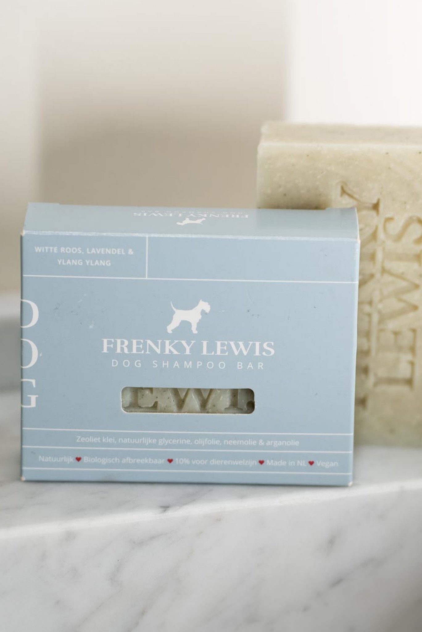 Frenky Lewis Natuurlijke Dog Shampoo Bar - Witte Roos , Lavendel, Ylang YLang
