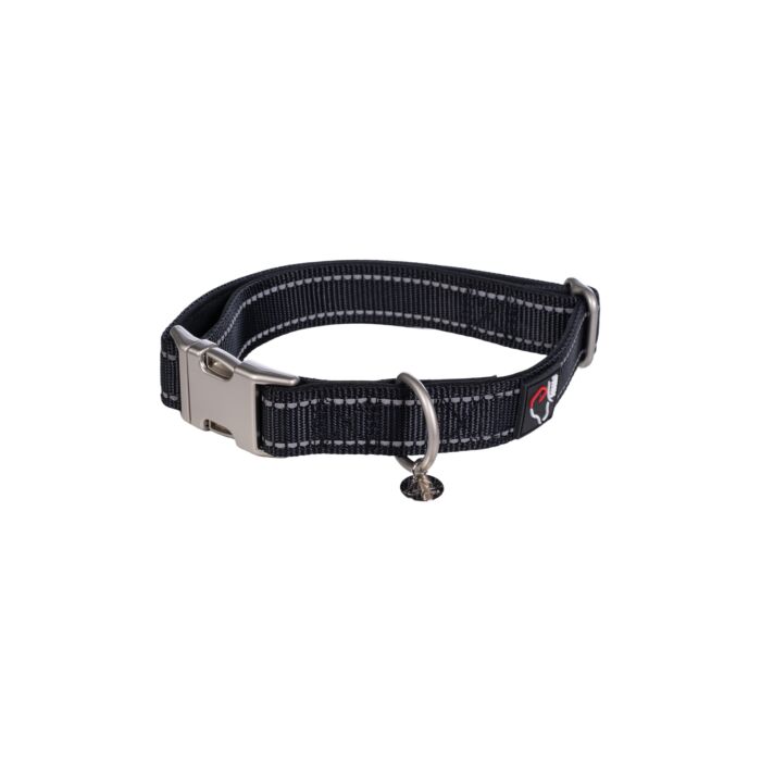 Hondenhalsband Anam Cara Nylon Zwart | Verstelbaar & Reflecterend