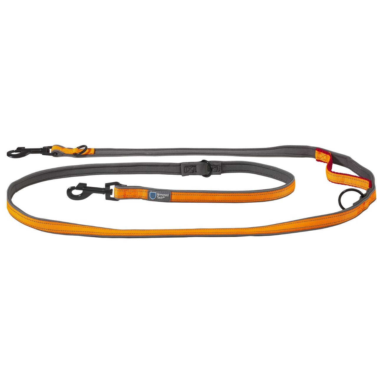 De ArmoredTech hondenriem oranje 15 mm is een slanke en comfortabele hondenriem van hoge kwaliteit. Gemaakt in Duitsland, weerbestendig en voorzien van reflecterende naden voor extra veiligheid.