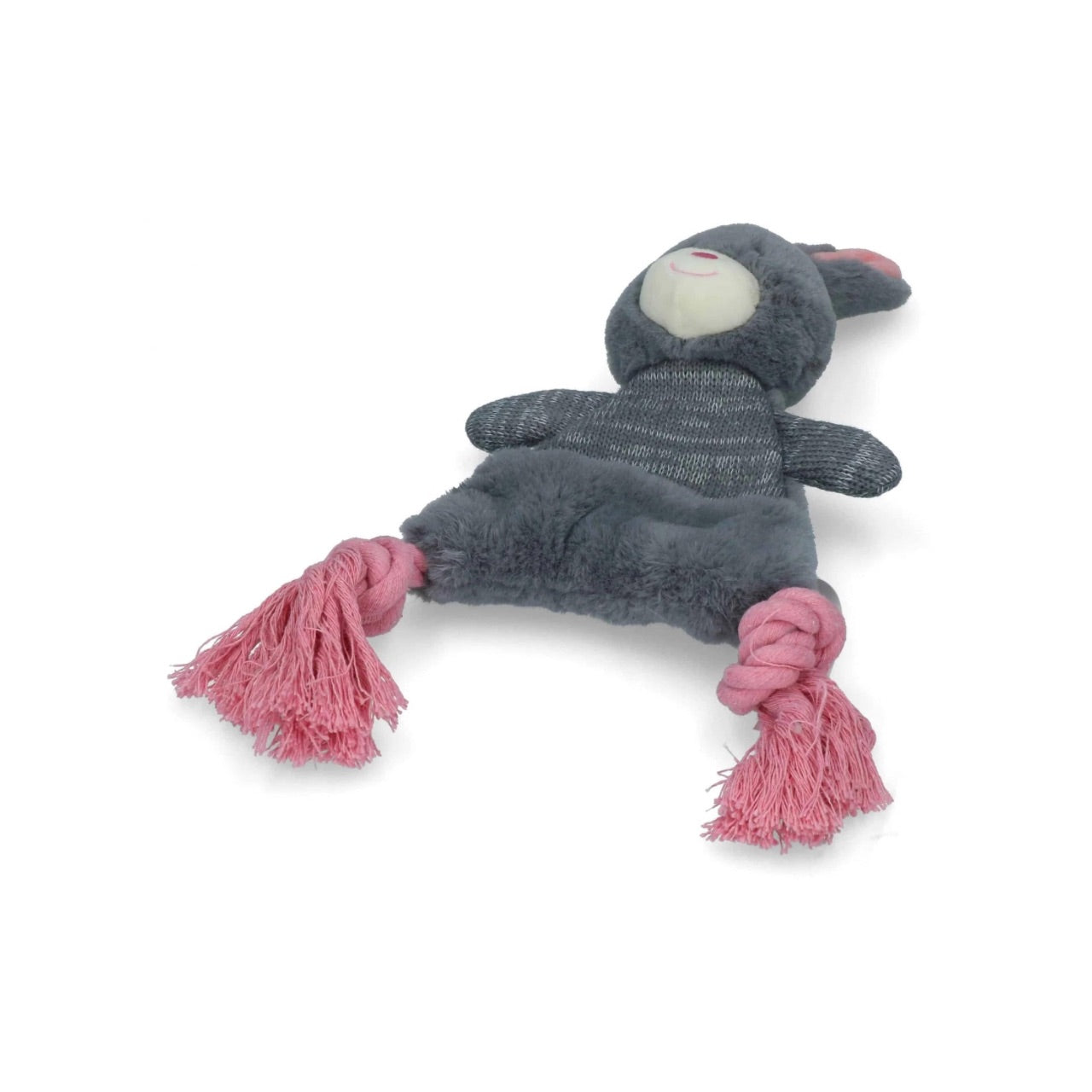 “Bunny Puppy Crunchy Knot – zacht hondenspeeltje met lavendel & pieper. Dubbel gestikt, knisperend en steunt Hulphond Nederland. Perfect voor pups!” Verkrijgbaar bij Livin Dog Shop!