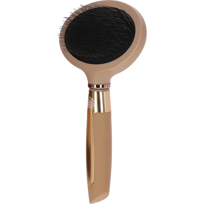 Plukborstel Hond MagicBrush Goud – Flexibele Metalen Borstel