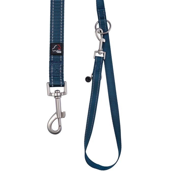 Dogs Training Leash Anam Cara – Nylon Dog Leash Petrol | Reflective &amp; Sturdy