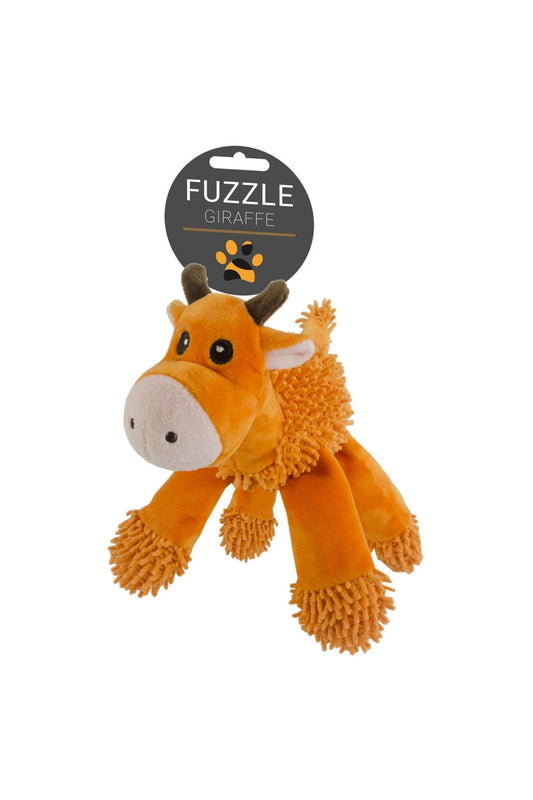 Fuzzle Giraffe mit 5 Quietschern – 100 % recyceltes Material