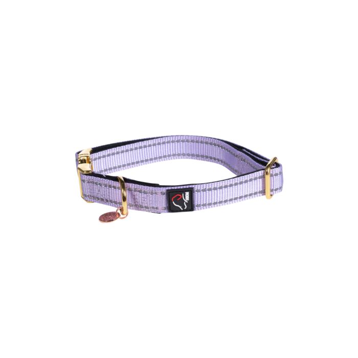 Hondenhalsband Ida – Nylon Lavendel. Comfortabel, oneindig verstelbaar, reflecterend en voorzien van softoprene voering en metalen sluiting. Verkrijgbaar in meerdere maten. Verkrijgbaar bij Livin Dog Shop.