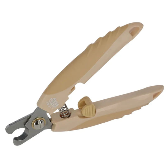 MagicBrush nagelknipper voor honden, 14 cm, goudkleurig. Scherp RVS lemmet, snijbeperking en veiligheidssluiting voor veilig knippen. Geschikt voor alle nageltypes. Bestel nu!