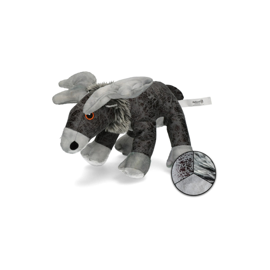 Hondenspeelgoed Elegant Moose Grijs – Knuffel met Pieper & Duurzaam Skai Leer
